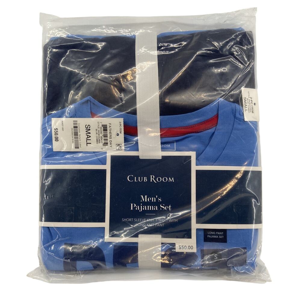 Club Room Pajama Set Men's Size Small Father's Day Best Dad Ever Short Slv NEW